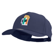 St. Patrick's Irish Beer Solid Cotton Twill 5 Panel Prostyle Snap Cap - Navy OSFM