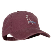 Delaware with Map Outline Embroidered Washed Cotton Twill Cap