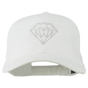 New Diamond Outline Embroidered Cotton Cap