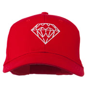 New Diamond Outline Embroidered Cotton Cap