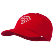 New Diamond Outline Embroidered Cotton Cap