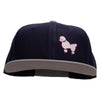 Pink 50's Poodle Embroidered Patched Wool Blend Pro Style 2 Tone Snapback - Grey-Navy OSFM