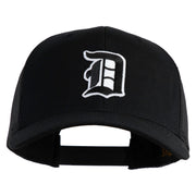 Old English D Iron On Patched Retro Trucker Cap - Black OSFM