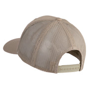 Old English D Iron On Patched Retro Trucker Cap - Khaki OSFM