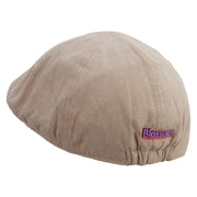 Blossom Embroidered Suede Duck Bill Ivy Hat - Tan OSFM