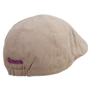 Blossom Embroidered Suede Duck Bill Ivy Hat - Tan OSFM