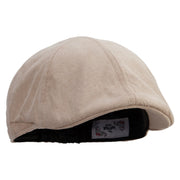 Blossom Embroidered Suede Duck Bill Ivy Hat - Tan OSFM