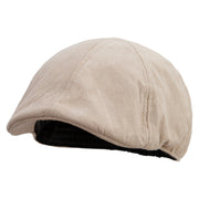 Blossom Embroidered Suede Duck Bill Ivy Hat - Tan OSFM