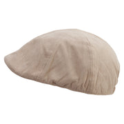 Blossom Embroidered Suede Duck Bill Ivy Hat - Tan OSFM