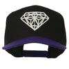 Diamond Outline Embroidered Two Tone Cap