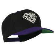 Diamond Outline Embroidered Two Tone Cap