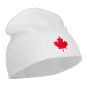 Canada Maple Leaf Embroidered Short Beanie