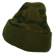 US Navy CPO Retired Military Embroidered Camo Long Beanie