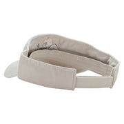 Desert Silhouette Embroidered Pro Style Cotton Twill Washed Visor - Stone OSFM