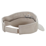 Desert Silhouette Embroidered Pro Style Cotton Twill Washed Visor - Stone OSFM