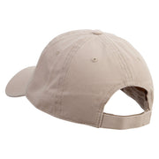 Lucky Horseshoe Clover Embroidered Garment Washed Cotton Twill Cap - Khaki OSFM