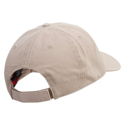 Lucky Horseshoe Clover Embroidered Garment Washed Cotton Twill Cap - Khaki OSFM