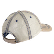 US Air Force Retired with Flag Embroidered Low Profile Special Cotton Mesh Cap - Khaki OSFM