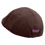 Blossom Embroidered Suede Duck Bill Ivy Hat - Brown OSFM