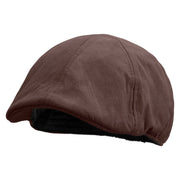 Blossom Embroidered Suede Duck Bill Ivy Hat - Brown OSFM