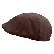 Blossom Embroidered Suede Duck Bill Ivy Hat - Brown OSFM