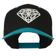 Diamond Outline Embroidered Two Tone Cap