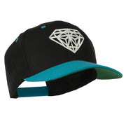 Diamond Outline Embroidered Two Tone Cap