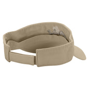 Desert Silhouette Embroidered Pro Style Cotton Twill Washed Visor - Khaki OSFM