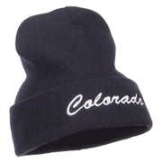 Colorado Western State Embroidered Long Beanie