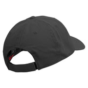 Lucky Horseshoe Clover Embroidered Garment Washed Cotton Twill Cap - Black OSFM