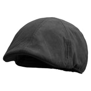 Blossom Embroidered Suede Duck Bill Ivy Hat - Black OSFM