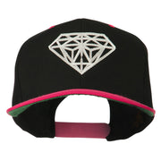 Diamond Outline Embroidered Two Tone Cap