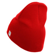 USMC Design Symbol Embroidered 8 Inch Short Beanie Made in USA - Red OSFM