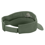 Desert Silhouette Embroidered Pro Style Cotton Twill Washed Visor - Olive OSFM