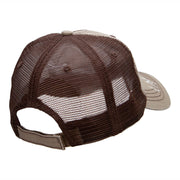 Canada Moose Embroidered Frayed Mesh Cap