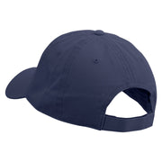 Lucky Horseshoe Clover Embroidered Garment Washed Cotton Twill Cap - Navy OSFM