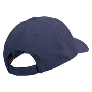 Lucky Horseshoe Clover Embroidered Garment Washed Cotton Twill Cap - Navy OSFM