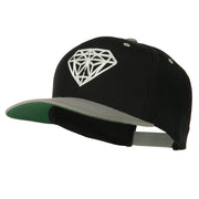 Diamond Outline Embroidered Two Tone Cap