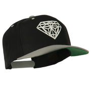 Diamond Outline Embroidered Two Tone Cap