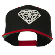 Diamond Outline Embroidered Two Tone Cap