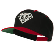 Diamond Outline Embroidered Two Tone Cap