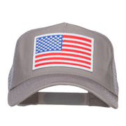 White American Flag Patched Mesh Cap