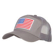 White American Flag Patched Mesh Cap