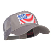 White American Flag Patched Mesh Cap