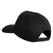 USS Coral Sea CV 43 Blue Patched Solid Cotton Twill 5 Panel Prostyle Snap Cap - Black OSFM