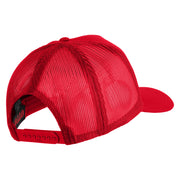 4th Infantry Division Vietnam Veteran Patched Solid Cotton Twill 5 panel Mesh Back Cap - Red OSFM
