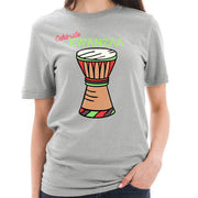 Djembe Drum Graphic Design Ring Spun Combed Cotton Short Sleeve Deluxe Jersey T-Shirt