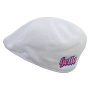 Hello Embroidered Big Mesh Ivy Cap - White OSFM