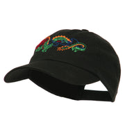 Outlined Dragon Embroidered Washed Cap