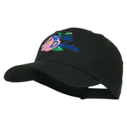 North Dakota Wild Prairie Rose Flower Embroidered Cap